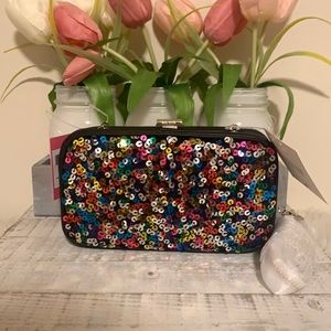 Nwt kate spade tonight sequins clutch